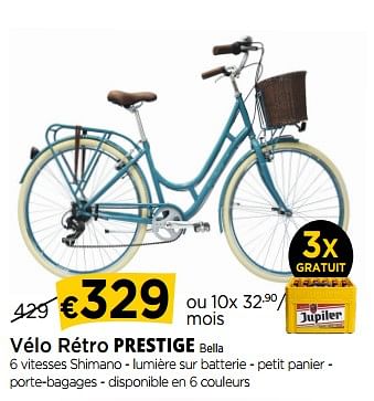 Promotions Vélo rétro prestige bella - Prestige Fietsen - Valide de 01/06/2018 à 27/06/2018 chez Molecule