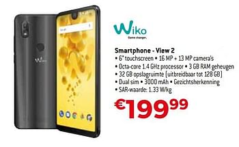 Promoties Wiko smartphone - view 2 - Wiko - Geldig van 28/05/2018 tot 30/06/2018 bij Exellent