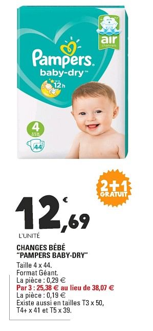 Promotion E Leclerc Changes Bebe Pampers Baby Dry Pampers Bebe Grossesse Valide Jusqua 4 Promobutler