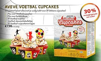 Promoties Aveve voetbal cupcakes - Huismerk - Aveve - Geldig van 30/05/2018 tot 09/06/2018 bij Aveve