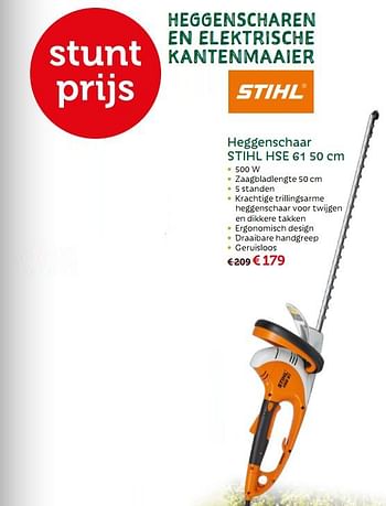 Promoties Heggenschaar stihl hse - Stihl - Geldig van 30/05/2018 tot 09/06/2018 bij Aveve
