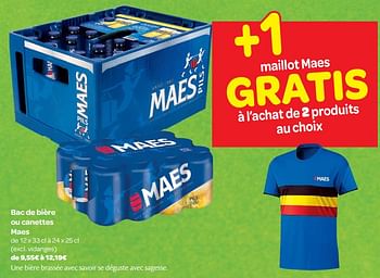 Promotions Bac de bière ou canettes maes - Maes - Valide de 30/05/2018 à 25/06/2018 chez Carrefour