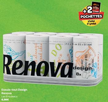 Promotions Essuie-tout design renova - Renova - Valide de 30/05/2018 à 25/06/2018 chez Carrefour