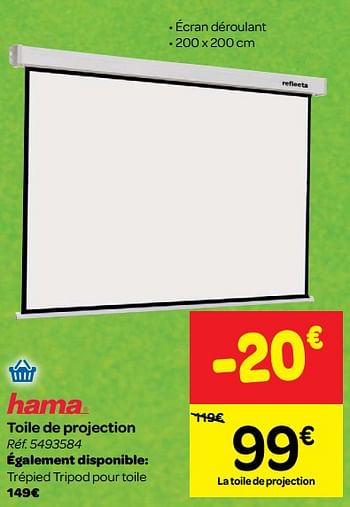 Promotions Hama toile de projection - Hama - Valide de 30/05/2018 à 25/06/2018 chez Carrefour