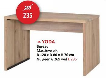 Promoties Yoda bureau - Huismerk - Weba - Geldig van 30/05/2018 tot 28/06/2018 bij Weba