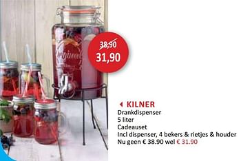 Promoties Kilner drankdispenser - Huismerk - Weba - Geldig van 30/05/2018 tot 28/06/2018 bij Weba