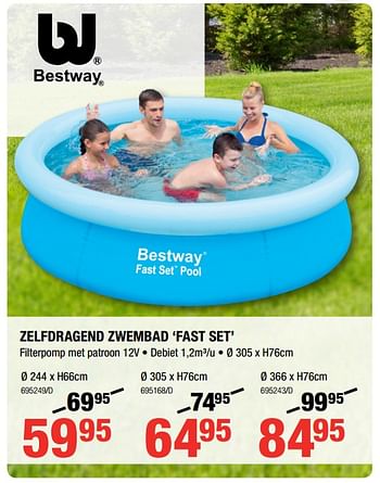 Promotions Zelfdragend zwembad fast set - BestWay - Valide de 31/05/2018 à 17/06/2018 chez HandyHome