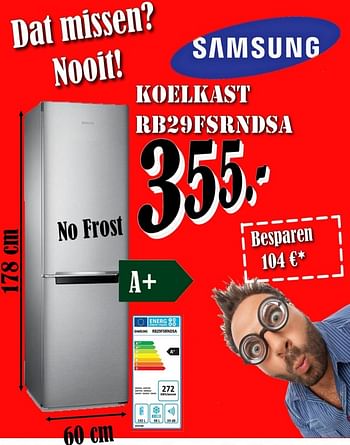Promoties Samsung koelkast rb29fsrndsa - Samsung - Geldig van 01/06/2018 tot 29/06/2018 bij Electro Zschau