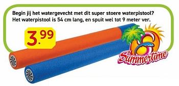 Promoties Begin jij het watergevecht met dit super stoere waterpistool? - Summertime - Geldig van 28/05/2018 tot 30/06/2018 bij Toys & Toys