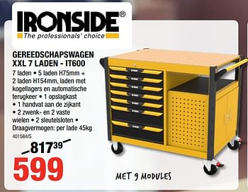 Dempsey Mok registreren Ironside Ironside gereedschapswagen xxl 7 laden - it600 - Promotie bij  HandyHome