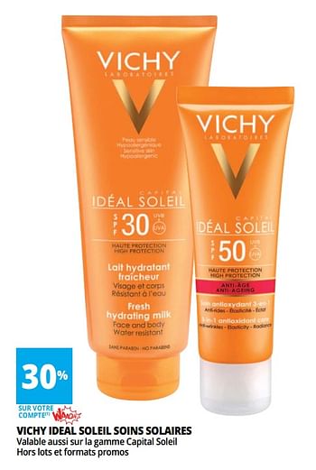 Promoties Vichy ideal soleil soins solaires - Vichy - Geldig van 05/06/2018 tot 23/06/2018 bij Auchan