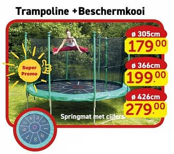 Promoties Trampoline +beschermkooi - Huismerk - Eurosport - Geldig van 28/05/2018 tot 30/06/2018 bij Eurosport Belgium