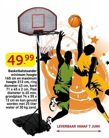 Promoties Basketbalstaander minimum hoogte - Huismerk - Vavantas - Geldig van 28/05/2018 tot 30/06/2018 bij Vavantas