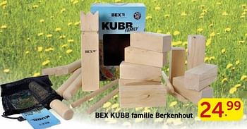 Promoties Bex kubb familie berkenhout - Bex - Geldig van 28/05/2018 tot 30/06/2018 bij Vavantas