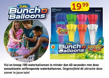 Promoties Vul en knoop 100 waterballonnen in minder dan 60 seconden met deze sensationele zelfknopende waterballonnen - Zuru - Geldig van 28/05/2018 tot 30/06/2018 bij Vavantas