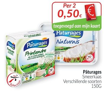 Promotions Pâturages smeerkaas - Paturages - Valide de 01/06/2018 à 30/06/2018 chez Intermarche