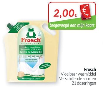 Promoties Frosch vloeibaar wasmiddel - Frosch - Geldig van 01/06/2018 tot 30/06/2018 bij Intermarche