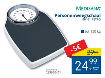 Promoties Medisana personenweegschaal 40461 retro - Medisana - Geldig van 01/06/2018 tot 30/06/2018 bij Eldi