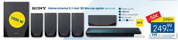 Promoties Sony home-cinema 5.1 met 3d blu-ray speler bdv-e2100 - Sony - Geldig van 01/06/2018 tot 30/06/2018 bij Eldi