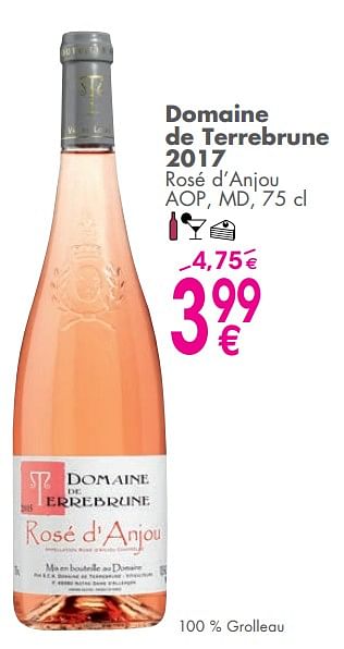 Promoties Domaine de terrebrune 2017 - Rosé wijnen - Geldig van 05/06/2018 tot 02/07/2018 bij Cora