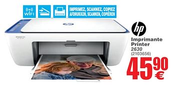 Promoties Hp imprimante printer 2630 - HP - Geldig van 05/06/2018 tot 18/06/2018 bij Cora