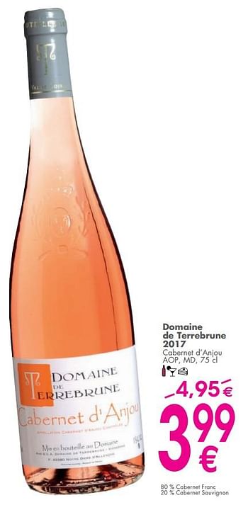 Promotions Domaine de terrebrune 2017 - Vins rosé - Valide de 05/06/2018 à 02/07/2018 chez Cora