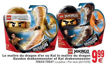 Promoties Lego ninjago le maître du dragon d`or ou kai le maître du dragon gouden drakenmeester of kai drakenmeester - Lego - Geldig van 05/06/2018 tot 18/06/2018 bij Cora