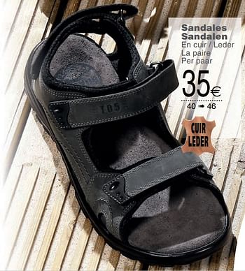 Promotions Sandales sandalen - Produit maison - Cora - Valide de 05/06/2018 à 18/06/2018 chez Cora