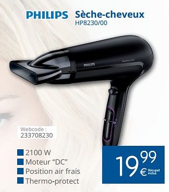 Promotions Philips sèche-cheveux hp8230-00 - Philips - Valide de 01/06/2018 à 30/06/2018 chez Eldi
