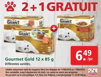 Promotions Gourmet gold - Purina - Valide de 11/06/2018 à 24/06/2018 chez Maxi Zoo