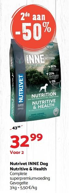 Promoties Nutrivet inne dog nutritive + health - Nutrivet - Geldig van 06/06/2018 tot 17/06/2018 bij Tom&Co