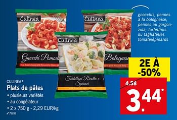 Promotions Plats de pâtes - Culinea - Valide de 11/06/2018 à 16/06/2018 chez Lidl