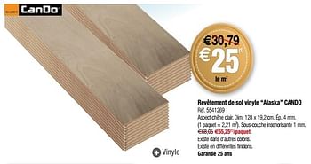 Promotions Revêtement de sol vinyle alaska cando - CanDo - Valide de 13/06/2018 à 25/06/2018 chez Brico