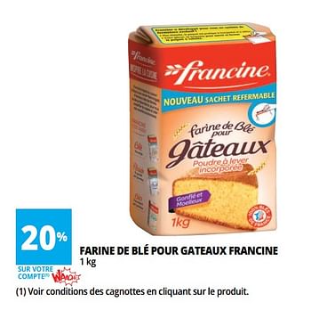 Farine de blé pour gâteau, Francine (1 kg)
