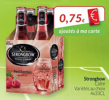 Promoties Strongbow cidre - Strongbow - Geldig van 01/06/2018 tot 30/06/2018 bij Intermarche
