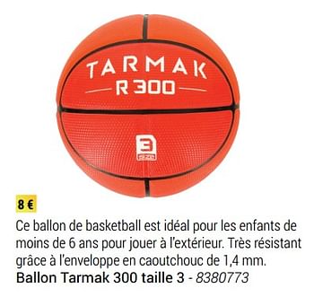 Promotions Ballon tarmak 300 taille 3 - Tarmak - Valide de 28/05/2018 à 03/09/2018 chez Decathlon