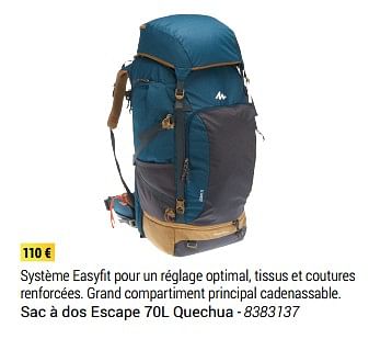 Sac hotsell quechua 70l