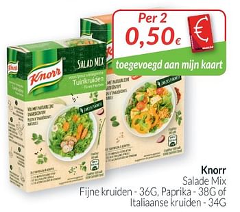 Promoties Knorr salade mix - Knorr - Geldig van 01/06/2018 tot 30/06/2018 bij Intermarche