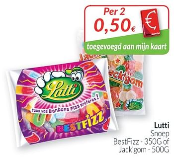 Promoties Lutti snoep bestfizz - Lutti - Geldig van 01/06/2018 tot 30/06/2018 bij Intermarche