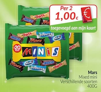Promotions Mars mixed mini verschillende soorten - Mars Snacks - Valide de 01/06/2018 à 30/06/2018 chez Intermarche
