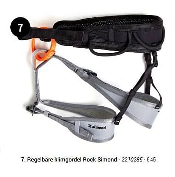 Promoties Regelbare klimgordel rock simond - Simond - Geldig van 28/05/2018 tot 03/09/2018 bij Decathlon