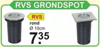 Promoties Rvs grondspot - Huismerk - Van Cranenbroek - Geldig van 04/06/2018 tot 23/06/2018 bij Van Cranenbroek