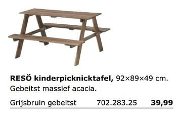 Huismerk Ikea Reso kinderpicknicktafel - Promotie bij