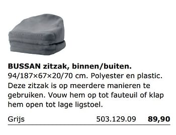 erectie niettemin Onderdrukker Huismerk - Ikea Bussan zitzak, binnen-buiten - Promotie bij Ikea