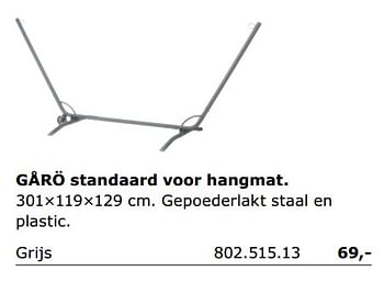 botsing Belastingen magnetron Huismerk - Ikea Garo standaard voor hangmat - Promotie bij Ikea
