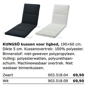 vergroting Portier fascisme Huismerk - Ikea Kungso kussen voor ligbed - Promotie bij Ikea