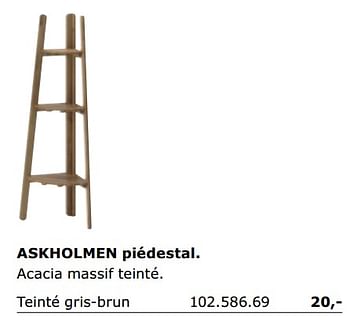 Promotions Askholmen piédestal - Produit maison - Ikea - Valide de 01/06/2018 à 30/09/2018 chez Ikea