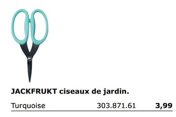 Promotions Jackfrukt ciseaux de jardin - Produit maison - Ikea - Valide de 01/06/2018 à 30/09/2018 chez Ikea