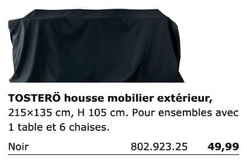 Promotions Tostero housse mobilier extérieur - Produit maison - Ikea - Valide de 01/06/2018 à 30/09/2018 chez Ikea