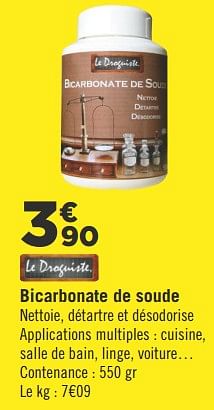 Promotions 40 bicarbonate de soude - Produit Maison - Géant Casino - Valide de 05/06/2018 à 01/07/2018 chez Géant Casino
